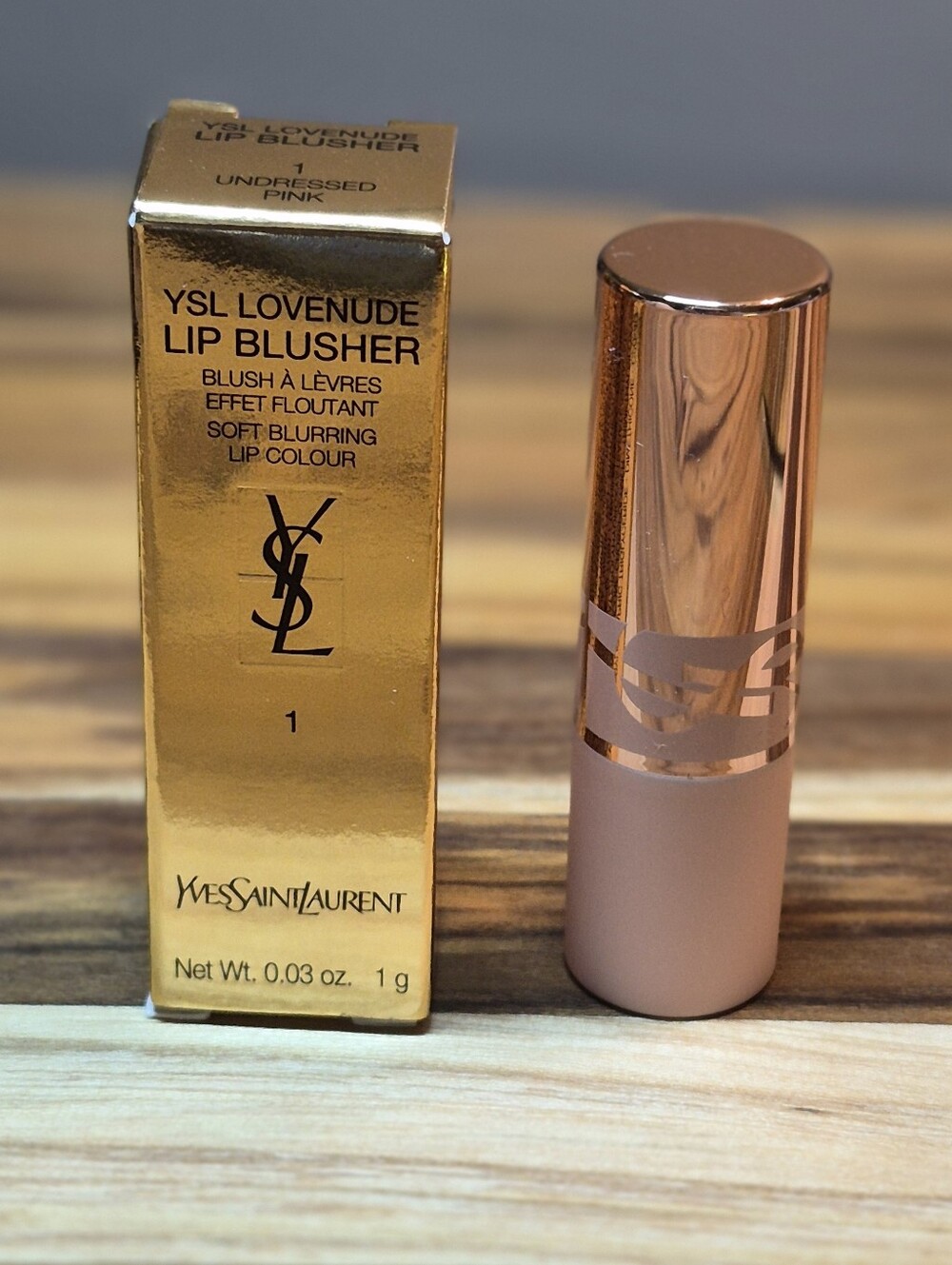 NEW! YSL Lovenude Lip Blusher: Undressed Pink (1), .03oz (Travel Size), NIB - Picture 3 of 5